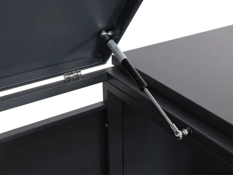 PROREGAL Weitere Ordnungssysteme Für Den Garten|Mülltonnenbox 4er/8er XL 117x290x98cm Anthrazit Kirsche-Holzoptik