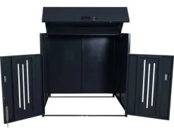 PROREGAL Weitere Ordnungssysteme Für Den Garten|Mülltonnenbox 154x160x136cm Anthrazit Müllcontainerbox Industrie-Abfallcontainer