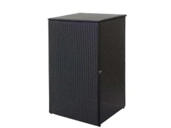 Mülltonnenverkleidung HxBxT 110x65x66 cm Poly-Rattan 120L Mülltonnenbox Mülltonnenabdeckung*PROREGAL Discount