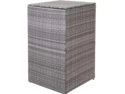 PROREGAL Weitere Ordnungssysteme Für Den Garten|Mülltonnenverkleidung HxBxT 110x65x66 cm Poly-Rattan 120L Mülltonnenbox Mülltonnenabdeckung