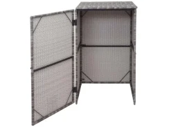 PROREGAL Weitere Ordnungssysteme Für Den Garten|Mülltonnenverkleidung HxBxT 110x65x66 cm Poly-Rattan 120L Mülltonnenbox Mülltonnenabdeckung