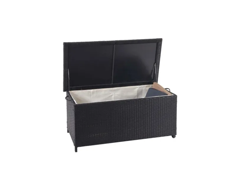 Poly-Rattan Kissenbox HxBxT 51x100x50cm Premium 170L Gartentruhe Auflagenbox Truhe*PROREGAL New