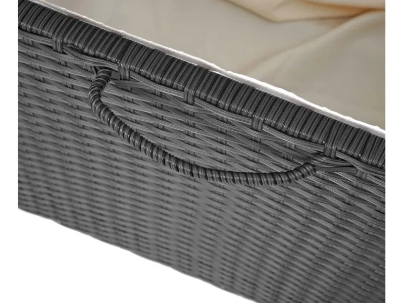 Poly-Rattan Kissenbox HxBxT 51x100x50cm Premium 170L Gartentruhe Auflagenbox Truhe*PROREGAL New