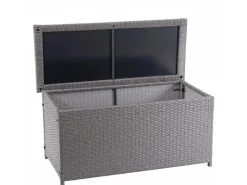 PROREGAL Auflagenboxen|Poly-Rattan Kissenbox HxBxT 63x135x52cm Basic 320L Gartentruhe Auflagenbox Truhe