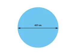 PROREGAL Pool Abdeckung|Pool-Abdeckung HxBxT 0,04x457x457cm Rund 4,57M Stärke: 400 µm Wärmeplane Abdeckplane Solarplane Solarabdeckung