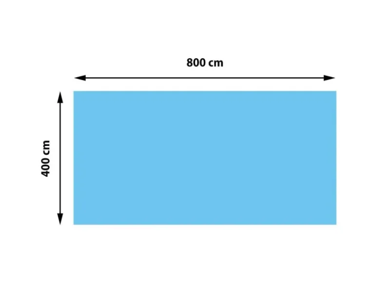 PROREGAL Pool Abdeckung|Pool-Abdeckung HxBxT 0,02x800x400cm Rechteckig 8x4M Stärke: 200 µm Wärmeplane Abdeckplane Solarplane Solarabdeckung