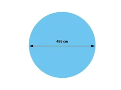 Pool-Abdeckung HxBxT 0,04x488x488cm Rund 4,88M Stärke: 400 µm Wärmeplane Abdeckplane Solarplane Solarabdeckung*PROREGAL Discount