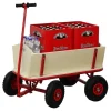 PROREGAL Campingzubehör|Profi Bollerwagen BOLLY HxBxT 97x90x60cm Traglast 150kg Luftbereifung Rot Handwagen