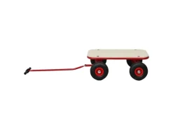 PROREGAL Campingzubehör|Profi Bollerwagen BOLLY HxBxT 97x90x60cm Traglast 150kg Luftbereifung Rot Handwagen