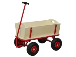 PROREGAL Campingzubehör|Profi Bollerwagen BOLLY HxBxT 97x90x60cm Traglast 150kg Luftbereifung Rot Handwagen