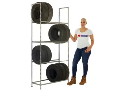 PROREGAL Quads|Reifenregal Metal Shark NO.1 HxBxT 200 x 120 x 30 cm 4 Ebenen 16 Reifen Verzinkt