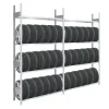 PROREGAL Quads|Reifenregal Tire Pro Made In Germany HxBxT 250 x 260 x 43 cm 4 Ebenen 150 kg Fachlast Bis Zu 12 Reifen Pro Ebene Verzinkt