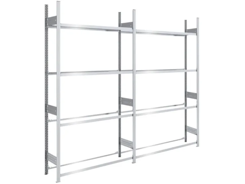 PROREGAL Quads|Reifenregal Tire Pro Made In Germany HxBxT 250 x 260 x 43 cm 4 Ebenen 150 kg Fachlast Bis Zu 12 Reifen Pro Ebene Verzinkt