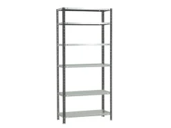 PROREGAL Sportgeräte|Schraubregal Panda Tall HxBxT 200 x 100 x 40 cm 6 Fachböden Fachlast 100 kg Anthrazit-Weiß