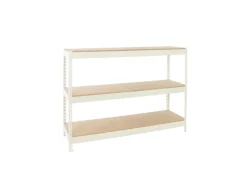 Schwerlastregal Wood Beast Three HxBxT 200 x 240 x 75 cm Fachlast 400 kg Weiß*PROREGAL Best