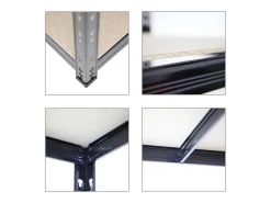 PROREGAL Sportgeräte|Schwerlastregal Giant Tiger HxBxT 200 x 120 x 60 cm Fachlast 265 kg 5-Ebenen Schwarz