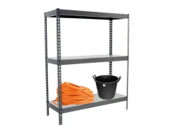 PROREGAL Sportgeräte|Schwerlastregal Mid Metal Yeti Three HxBxT 150 x 150 x 60 cm Fachlast 400 kg Grau