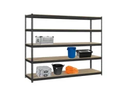 Schwerlastregal Extrem Wood Yeti Five HxBxT 300 x 150 x 45 cm Fachlast 400 kg Anthrazit*PROREGAL Best