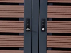 PROREGAL Weitere Ordnungssysteme Für Den Garten|XL 2er-/4er-Mülltonnenverkleidung HxBxT 119x140x102 cm Walnuss-Holzoptik Mülltonnenbox Mülltonnenabdeckung WPC Metall 86kg