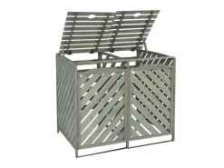 PROREGAL Weitere Ordnungssysteme Für Den Garten|XL 2er-/4er-Mülltonnenverkleidung HxBxT 121x133x98 cm Mülltonnenbox Mülltonnenabdeckung Holz -Zertifziert