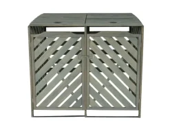 PROREGAL Weitere Ordnungssysteme Für Den Garten|XL 2er-/4er-Mülltonnenverkleidung HxBxT 121x133x98 cm Mülltonnenbox Mülltonnenabdeckung Holz -Zertifziert