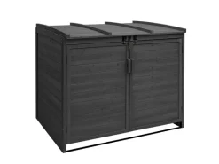 XL 2er-/4er-Mülltonnenverkleidung HxBxT 138x138x105 cm Mülltonnenbox Mülltonnenabdeckung Holz*PROREGAL Hot