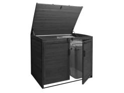 XL 2er-/4er-Mülltonnenverkleidung HxBxT 138x138x105 cm Mülltonnenbox Mülltonnenabdeckung Holz*PROREGAL Hot