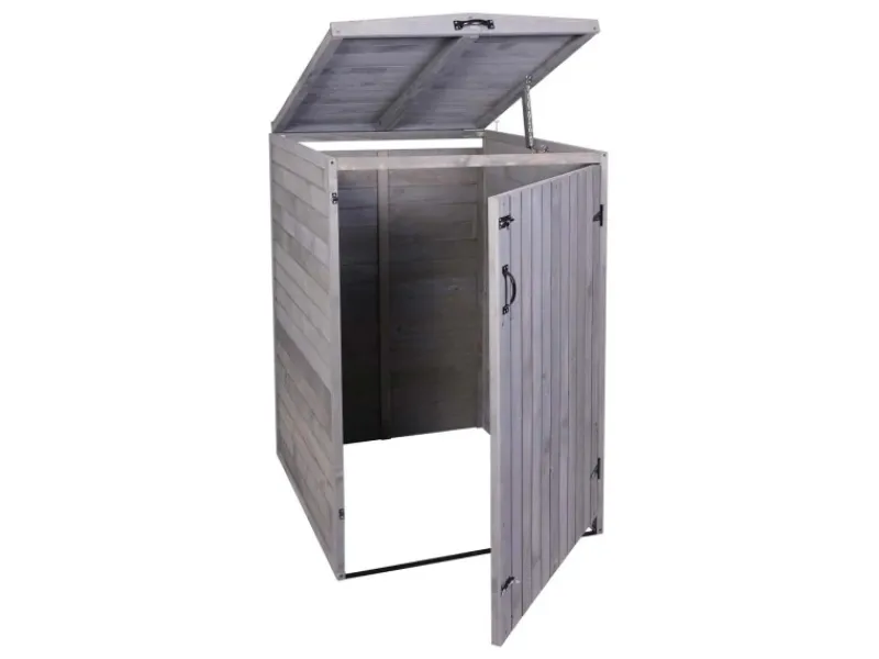 PROREGAL Weitere Ordnungssysteme Für Den Garten|XL 1er-/2er-Mülltonnenverkleidung HxBxT 126x79,5x98 cm Mülltonnenbox Mülltonnenabdeckung Holz