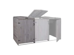 PROREGAL Weitere Ordnungssysteme Für Den Garten|XL 1er-/2er-Mülltonnenverkleidung HxBxT 126x79,5x98 cm Mülltonnenbox Mülltonnenabdeckung Holz