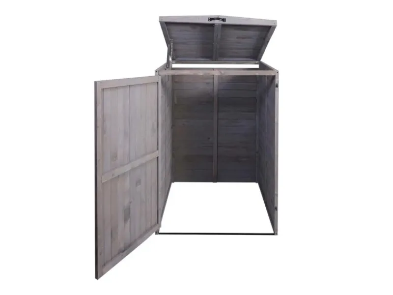 PROREGAL Weitere Ordnungssysteme Für Den Garten|XL 1er-/2er-Mülltonnenverkleidung HxBxT 126x79,5x98 cm Mülltonnenbox Mülltonnenabdeckung Holz