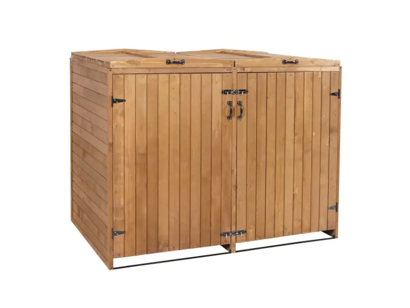 PROREGAL Weitere Ordnungssysteme Für Den Garten|XL 2er-/4er-Mülltonnenverkleidung HxBxT 126x158x98 cm Mülltonnenbox Mülltonnenabdeckung Holz