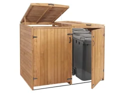 PROREGAL Weitere Ordnungssysteme Für Den Garten|XL 2er-/4er-Mülltonnenverkleidung HxBxT 126x158x98 cm Mülltonnenbox Mülltonnenabdeckung Holz