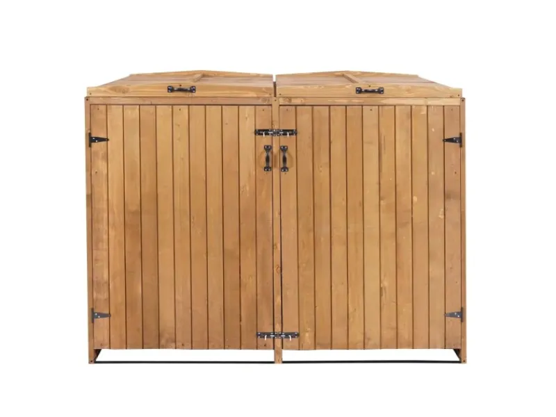 PROREGAL Weitere Ordnungssysteme Für Den Garten|XL 2er-/4er-Mülltonnenverkleidung HxBxT 126x158x98 cm Mülltonnenbox Mülltonnenabdeckung Holz