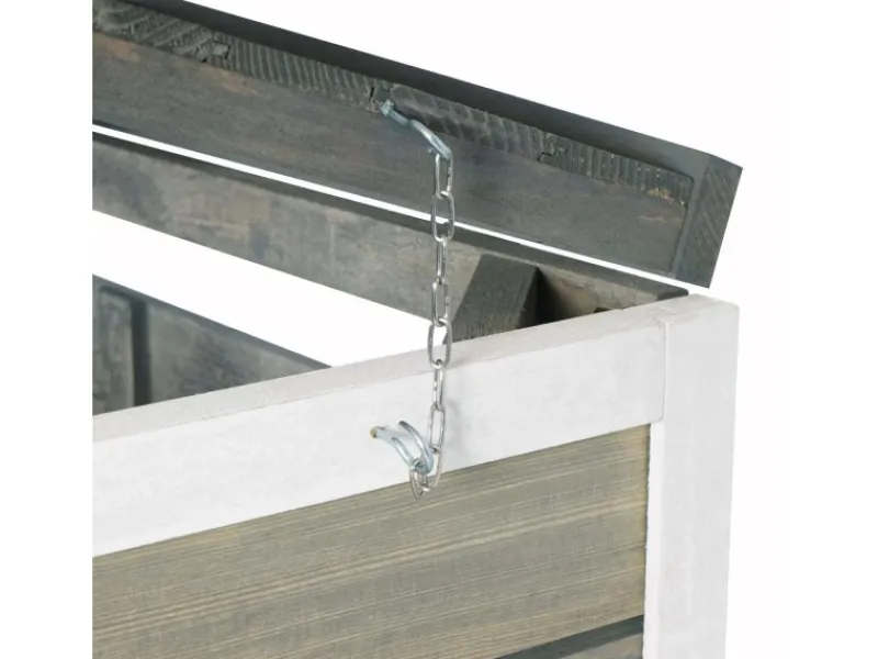 PROREGAL Weitere Ordnungssysteme Für Den Garten|XL 2er-/4er-Mülltonnenverkleidung HxBxT 126x158x98 cm Grau-Weiß Mülltonnenbox Mülltonnenabdeckung Holz