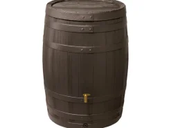 4rain Regenwasser-Nutzung|REgenfass Vino 400 l Dunkelbraun Holzoptik