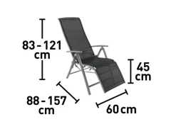 Relaxsessel Vigo mit verstellbarer Rückenlehne und Fußstütze Textilen* Sale