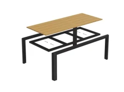 Gartenmöbel Set Aluminium Balkonmöbel Polywood Tischplatte für 4 Personen*RICHLY Online