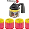 Rothenberger Industrial Campingzubehör|Rothenberger Lötlampen RoFlame Economy Set inkl. 4 Gaskartuschen
