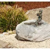 Rottenecker Brunnenpumpe|Gartenbrunnen|Granittrog Brunnen mit Bronze-Figur Antonio