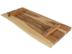 SAM Holzplatte Arya mit Echter Baumkante Einseitig 60 x 30 cm Akazienholz Natur* Hot