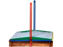Dobar Gartenspielgeräte|Sandkasten mit Sonnenschutz 120 cm x 120 cm