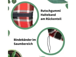 Beo Strandkörbe|Gartenstuhlauflagen|Saumauflage Niedriglehner Bregenz Grau mit Blümchen