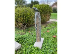 Schiefersäule mit Eisvogel ca. 55 x 16 x 25 cm*Rottenecker Best