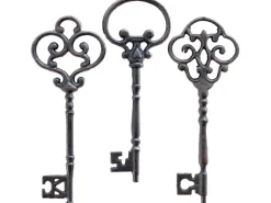 Schlüssel 3 sort.  aus Gusseisen in Dunkelbraun 25,5 cm* Online