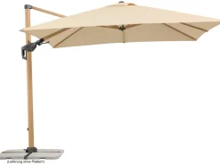 Schneider Ampelschirm 300 cm x 300 cm Natur mit Kurbelmechanik*Schneider Schirme Outlet