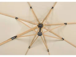 Schneider Ampelschirm 300 cm x 300 cm Natur mit Kurbelmechanik*Schneider Schirme Outlet