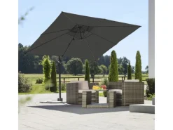 Schneider Ampelschirm Rhodos Junior  270 cm x 270 cm mit Kurbelmechani*Schneider Schirme Sale