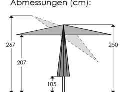 Schneider Marktschirm Ø 270 cm mit Knickfunktion*Schneider Schirme Sale