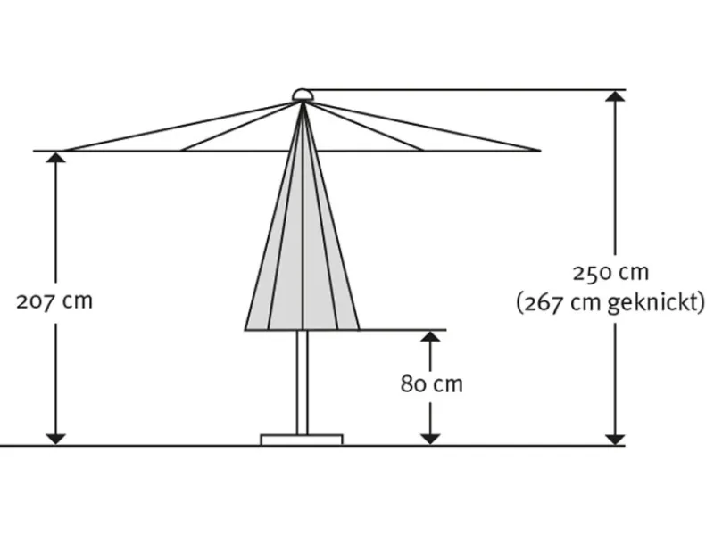Schneider Schirme Sonnenschirme|Schneider Marktschirm Venedig Ø 270 cm mit Kurbelmechanik