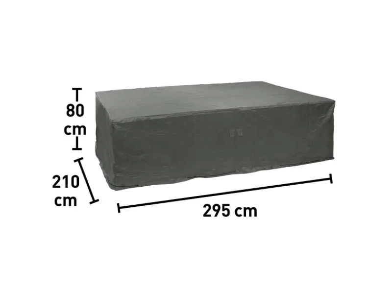 Schutzhüllen|Balkonmöbel|Schutzhülle für Tisch mit Stühlen 295 cm x 210 cm x 80 cm, mit Kordelzug